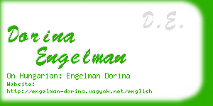 dorina engelman business card